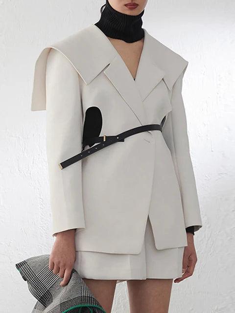 Long sleeve single button blazer - runwayfashionista.com