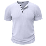 V-neck Button T-shirt - light grey