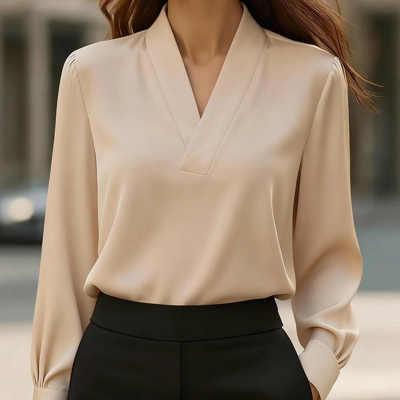 Elegant V-Neck Blouse