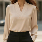 Elegant V-Neck Blouse