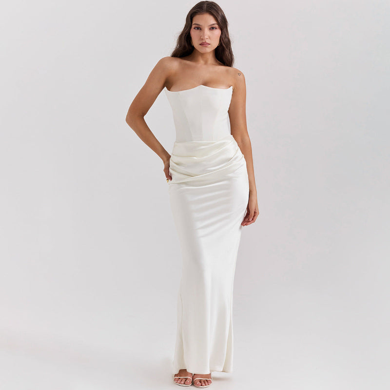Tube Top Backless Evening Maxi Dress