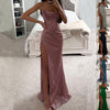 Split Suspender V-neck Maxi