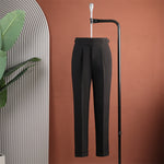 Black Peak Lapel Side Buckle 2 Piece Suit Set Gurkha Trousers