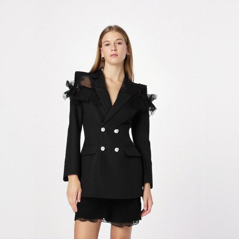 Long sleeve double breasted blazer -runwayfashionista.com