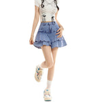 Casual Sweet Denim Mini Skirt