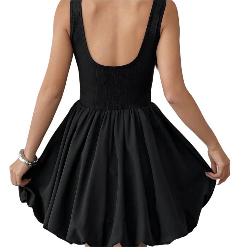 Ruched sleeveless mini dress -runwayfashionista.com
