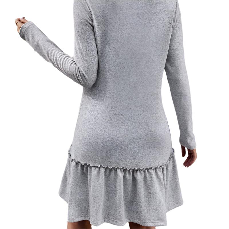 Turtleneck long sleeve dress -runwayfashionista.com