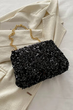 Sequin Removable Strap Shoulder Bag - Stylish & Versatile - runwayfashionista.com