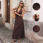 A-Line Elegant Vintage Midi Dresses - Coffee