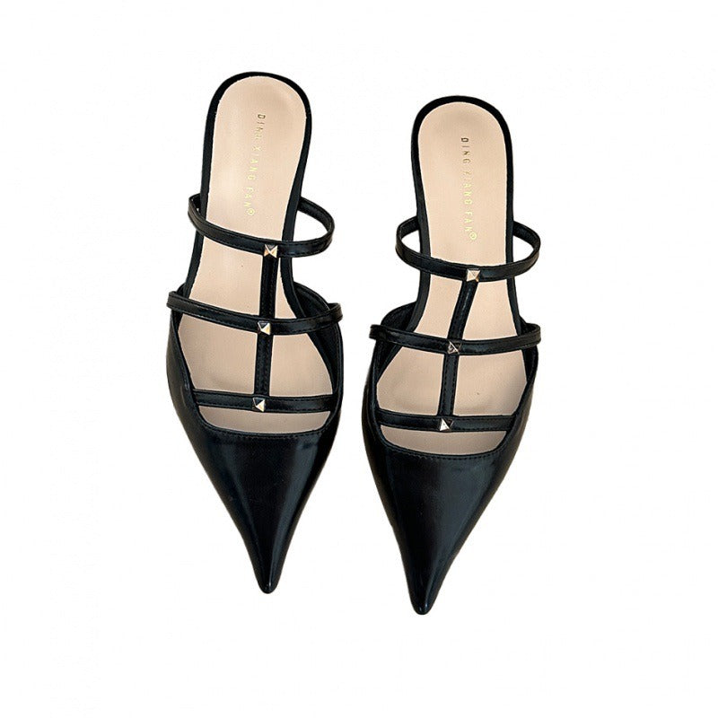 Shallow Cut Back Empty Cat Heels - runwayfashionista.com