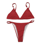 Daring Triangle Bikini with Metal Accents