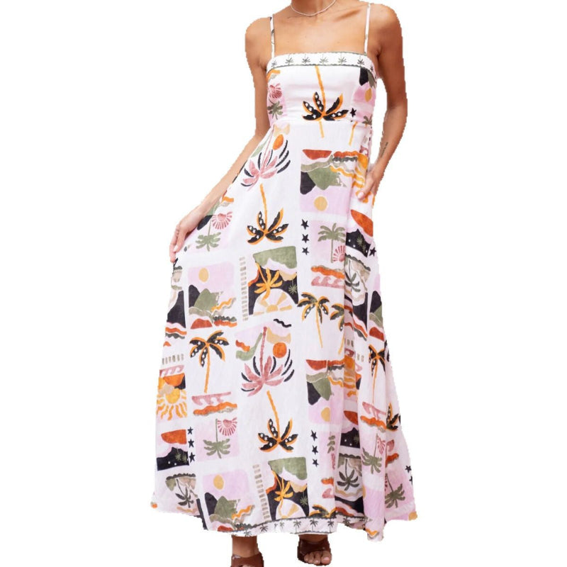 Boho Maxi Dress - White