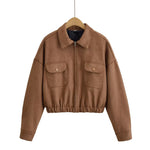 Effortless Autumn Chic: The Oversized Suede Statement - brown