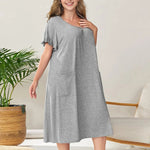 Chic Comfort: Plus Size Lounge Midi Dress