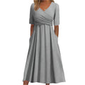 Short sleeved front cross dress - runwayfashionista.com