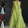 V-neck A-line Maxi Dress