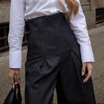 Elegant High-waist Wide-leg Jeans - denim