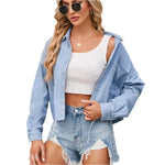 Button up long sleeve denim jacket - runwayfashionista.com