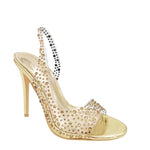 Rhinestone Transparent Pointed Toe Stilettos