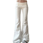 Low-Rise Flared White Jeans: The Bold Essential