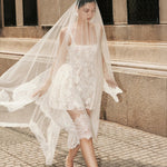 Elegant Lace Panel Mini Dress
