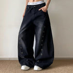 Eyelet Washed Scimitar Jeans