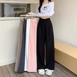 Cuffed Design Long Silk Suit Pants
