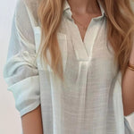 Bold Shirt Dress with Daring Side Slits