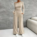 Long Sleeved Top and Wide Leg Pants Set