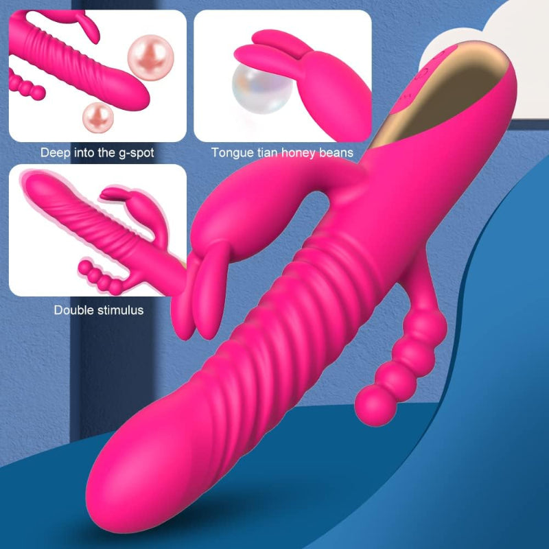 FUN MATES Rabbit Vibrator 3 in 1 Vibrator - runwayfashionista.com