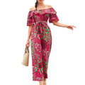 One-Shoulder Floral Jumpsuit