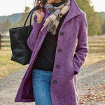 Single-breasted Lapel Coat