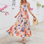 Love Flower Print Bohemian Maxi Dress - Floral
