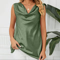Solid Cowl Neck Top - runwayfashionista.com