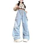 Loose Wide-Leg Denim Trousers