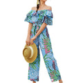 One-Shoulder Floral Jumpsuit