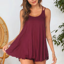 Scoop Neck Top and Shorts Lounge Set - runwayfashionista.com