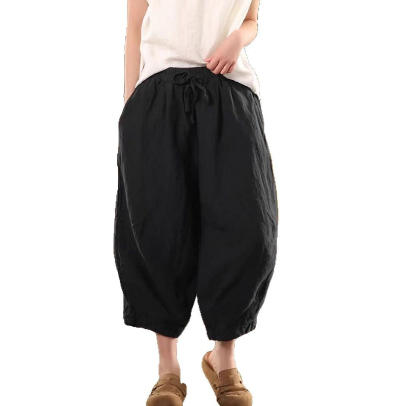 Tied Harem Pants: Edgy Linen Style