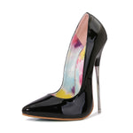 Lacquer Leather Pointed Metal Heel High Heels | Sexy & Striking - runwayfashionista.om