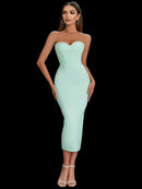 Backless Celebrity Party Midi Dress - runwayfashionista.com