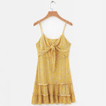 Tie Up Spaghetti Strap Mini Dress