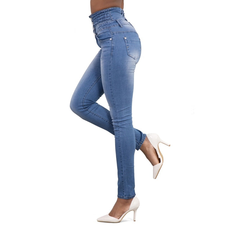 Skinny High Waist Jeans - runwayfashionista.com