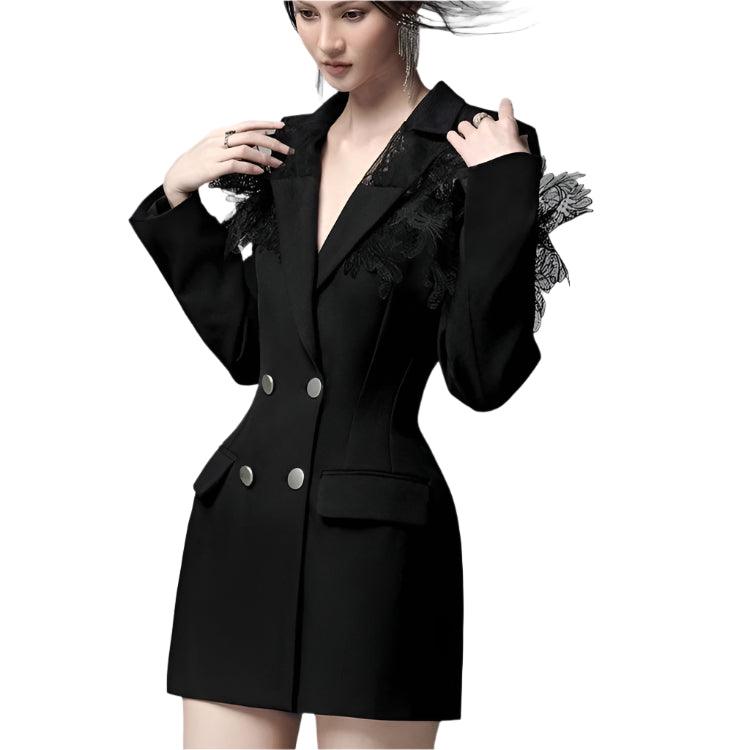 Long sleeve double breasted blazer -runwayfashionista.com