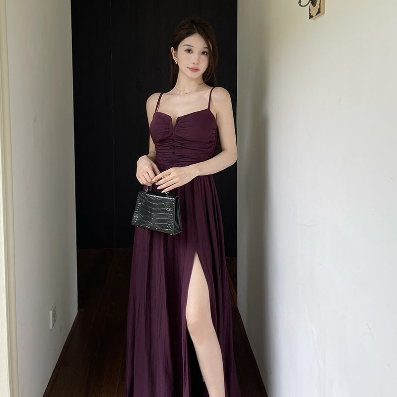 One-Shoulder Slit Midi Dress: Effortless Elegance