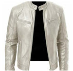 Men's Zip-up PU Leather Jacket