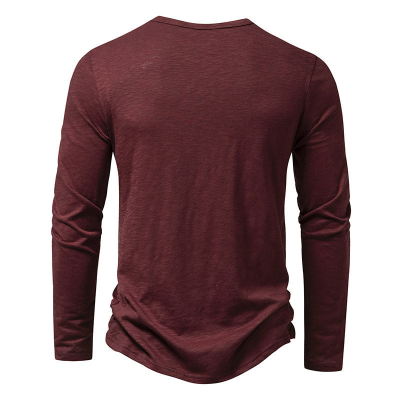 Long-sleeved Pullover Top - maroon