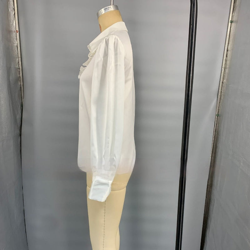 French-inspired White Lace Blouse