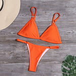 Daring Triangle Bikini with Metal Accents