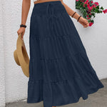 High-waisted Bohemian Long Skirt