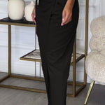 Effortless Elegance: The Casual Irregular Fit Slimming Pants - black